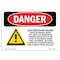 Signmission Safety Sign, OSHA Danger, 5" Height, 7" Width, Electrocution Hazard Crane, Landscape OS-DS-D-57-L-1867 - alternate 1